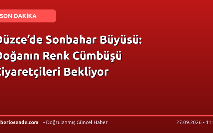 Düzce’de Sonbahar Büyüsü: Doğanın Renk Cümbüşü Ziyaretçileri Bekliyor