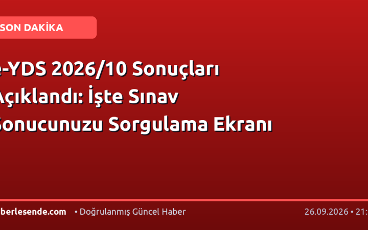 e-YDS 2026/10 Sonuçları Açıklandı: İşte Sınav Sonucunuzu Sorgulama Ekranı