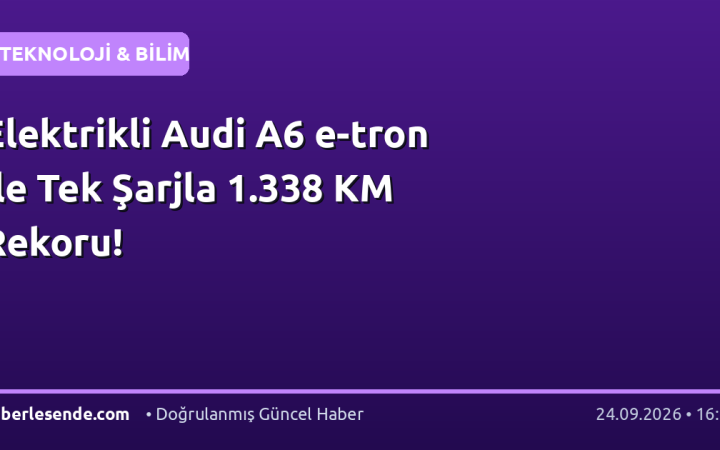 Elektrikli Audi A6 e-tron ile Tek Şarjla 1.338 KM Rekoru!
