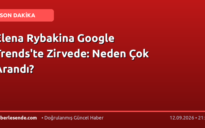 Elena Rybakina Google Trends'te Zirvede: Neden Çok Arandı?