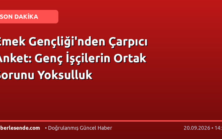 Emek Gençliği'nden Çarpıcı Anket: Genç İşçilerin Ortak Sorunu Yoksulluk