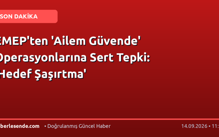 EMEP'ten 'Ailem Güvende' Operasyonlarına Sert Tepki: 'Hedef Şaşırtma'