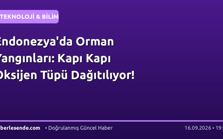 Endonezya'da Orman Yangınları: Kapı Kapı Oksijen Tüpü Dağıtılıyor!