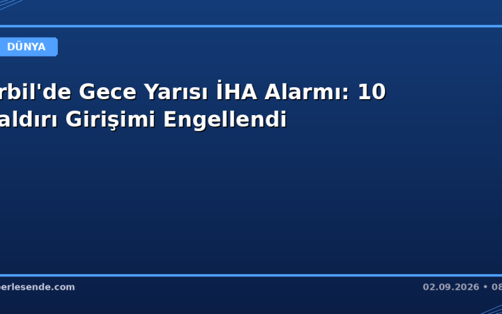 Erbil'de Gece Yarısı İHA Alarmı: 10 Saldırı Girişimi Engellendi
