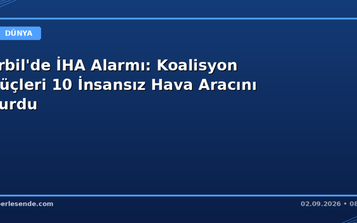 Erbil'de İHA Alarmı: Koalisyon Güçleri 10 İnsansız Hava Aracını Vurdu