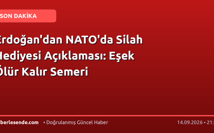 Erdoğan'dan NATO'da Silah Hediyesi Açıklaması: Eşek Ölür Kalır Semeri