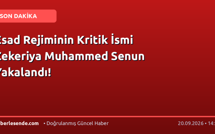 Esad Rejiminin Kritik İsmi Zekeriya Muhammed Senun Yakalandı!