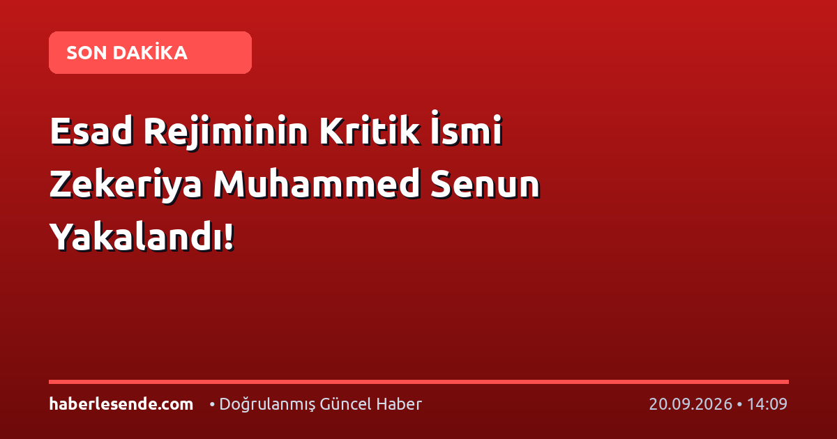 Esad Rejiminin Kritik İsmi Zekeriya Muhammed Senun Yakalandı!