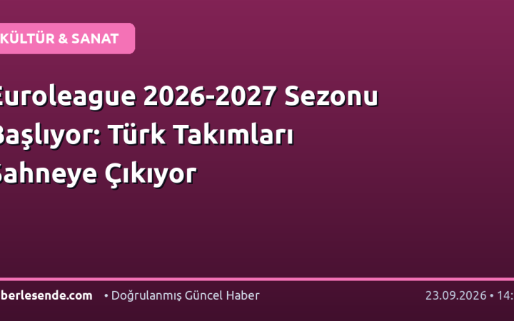 Euroleague 2026-2027 Sezonu Başlıyor: Türk Takımları Sahneye Çıkıyor