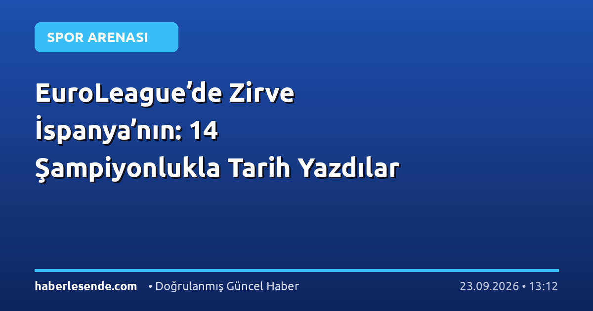 EuroLeague’de Zirve İspanya’nın: 14 Şampiyonlukla Tarih Yazdılar