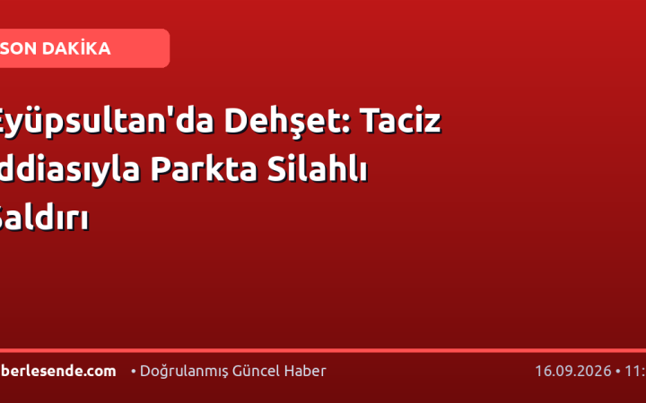Eyüpsultan'da Dehşet: Taciz İddiasıyla Parkta Silahlı Saldırı