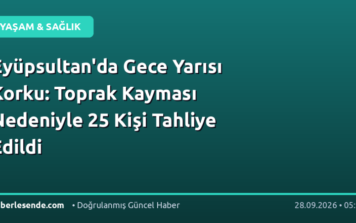 Eyüpsultan'da Gece Yarısı Korku: Toprak Kayması Nedeniyle 25 Kişi Tahliye Edildi