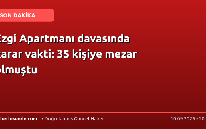 Ezgi Apartmanı davasında karar vakti: 35 kişiye mezar olmuştu