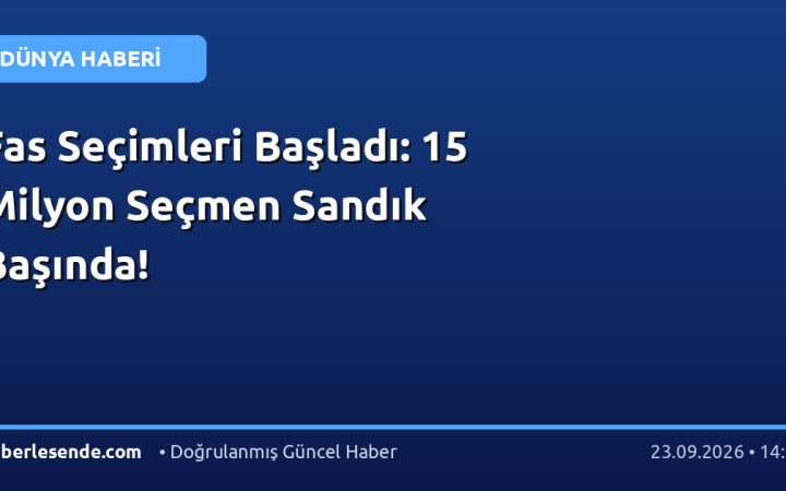 Fas Seçimleri Başladı: 15 Milyon Seçmen Sandık Başında!