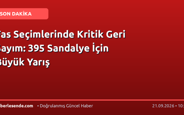 Fas Seçimlerinde Kritik Geri Sayım: 395 Sandalye İçin Büyük Yarış