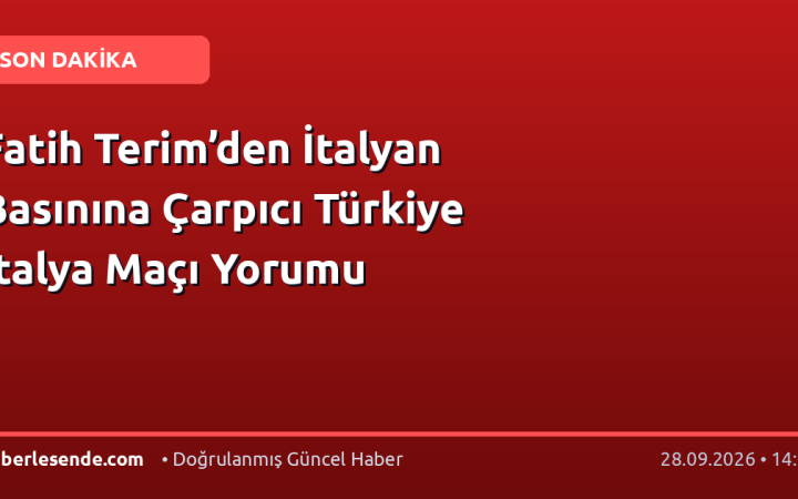 Fatih Terim’den İtalyan Basınına Çarpıcı Türkiye İtalya Maçı Yorumu