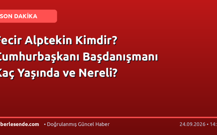 Fecir Alptekin Kimdir? Cumhurbaşkanı Başdanışmanı Kaç Yaşında ve Nereli?