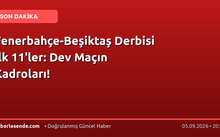 Fenerbahçe-Beşiktaş Derbisi İlk 11'ler: Dev Maçın Kadroları!