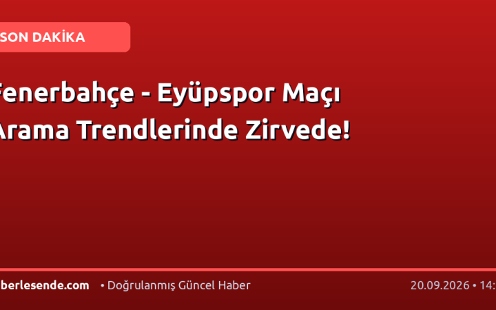 Fenerbahçe - Eyüpspor Maçı Arama Trendlerinde Zirvede!