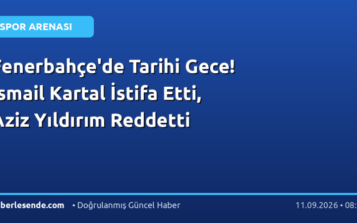 Fenerbahçe'de Tarihi Gece! İsmail Kartal İstifa Etti, Aziz Yıldırım Reddetti