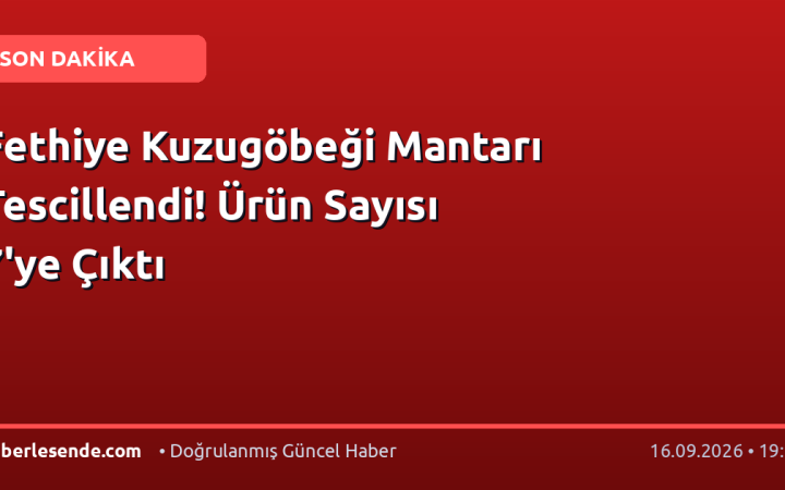 Fethiye Kuzugöbeği Mantarı Tescillendi! Ürün Sayısı 7'ye Çıktı