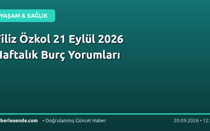 Filiz Özkol 21 Eylül 2026 Haftalık Burç Yorumları