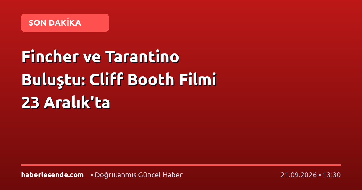 Fincher ve Tarantino Buluştu: Cliff Booth Filmi 23 Aralık'ta