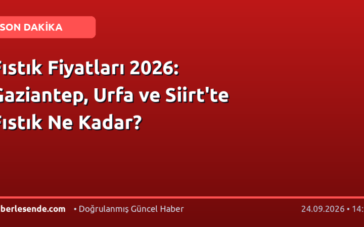 Fıstık Fiyatları 2026: Gaziantep, Urfa ve Siirt'te Fıstık Ne Kadar?