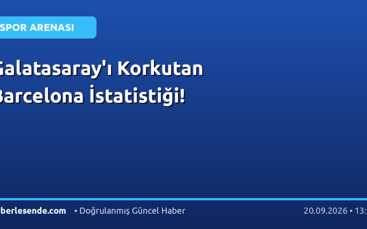 Galatasaray'ı Korkutan Barcelona İstatistiği!