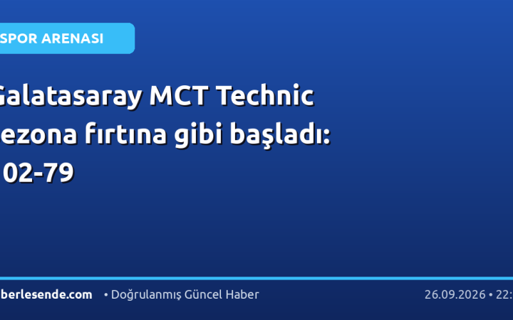 Galatasaray MCT Technic sezona fırtına gibi başladı: 102-79