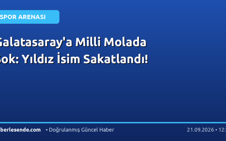 Galatasaray'a Milli Molada Şok: Yıldız İsim Sakatlandı!