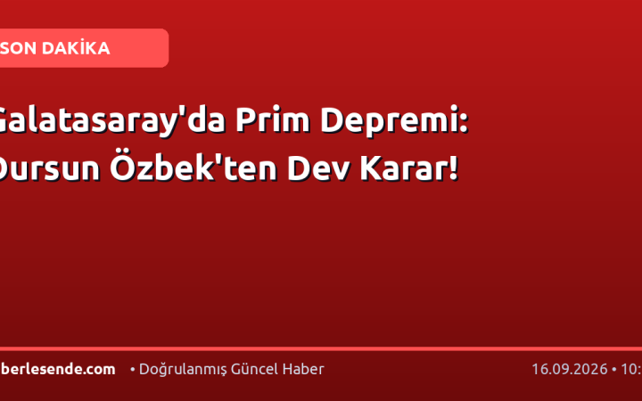 Galatasaray'da Prim Depremi: Dursun Özbek'ten Dev Karar!