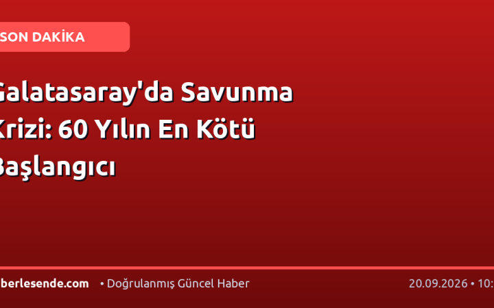 Galatasaray'da Savunma Krizi: 60 Yılın En Kötü Başlangıcı
