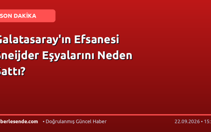 Galatasaray'ın Efsanesi Sneijder Eşyalarını Neden Sattı?