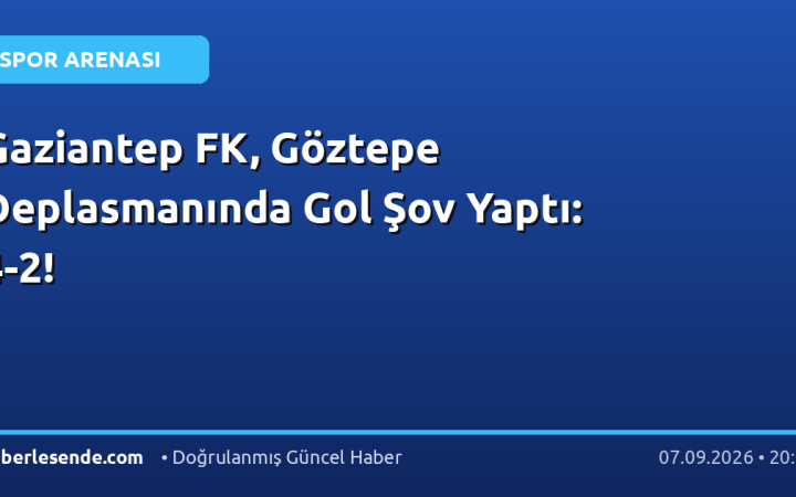 Gaziantep FK, Göztepe Deplasmanında Gol Şov Yaptı: 4-2!