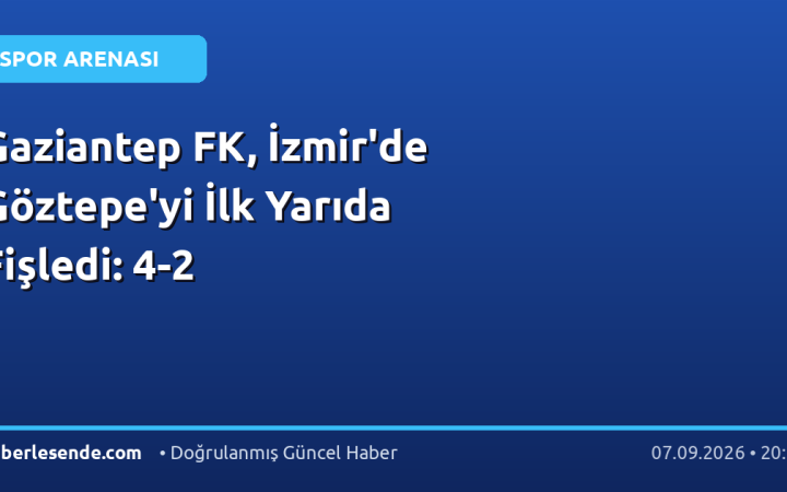 Gaziantep FK, İzmir'de Göztepe'yi İlk Yarıda Fişledi: 4-2
