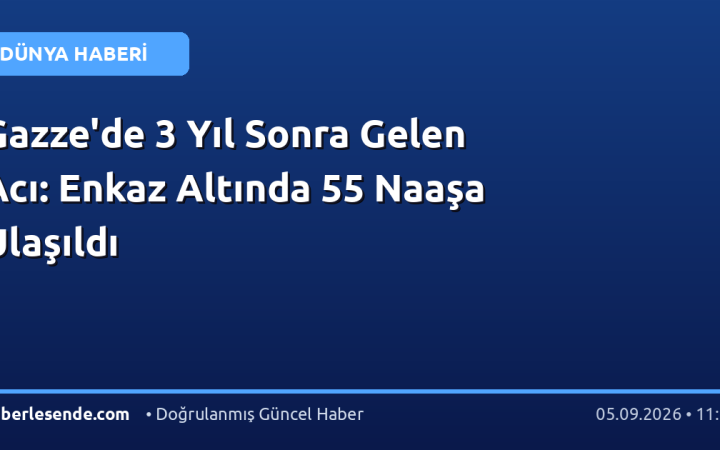 Gazze'de 3 Yıl Sonra Gelen Acı: Enkaz Altında 55 Naaşa Ulaşıldı