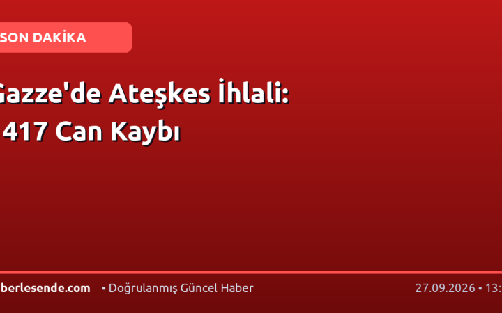 Gazze'de Ateşkes İhlali: 1417 Can Kaybı