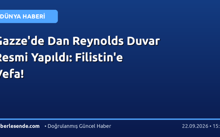 Gazze'de Dan Reynolds Duvar Resmi Yapıldı: Filistin'e Vefa!
