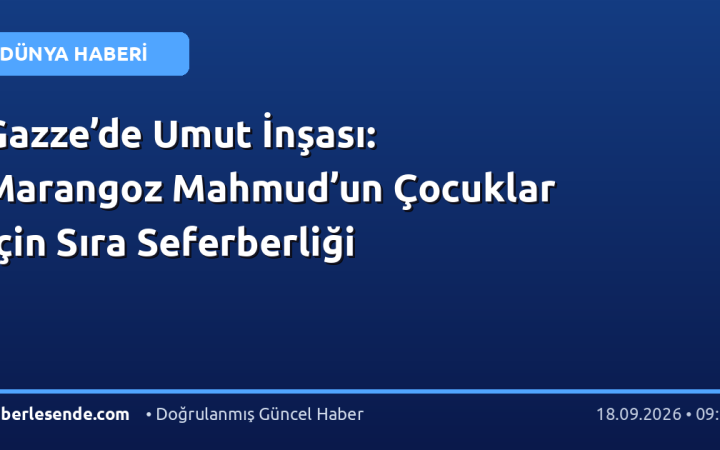 Gazze’de Umut İnşası: Marangoz Mahmud’un Çocuklar İçin Sıra Seferberliği