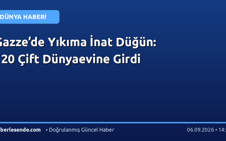 Gazze’de Yıkıma İnat Düğün: 120 Çift Dünyaevine Girdi