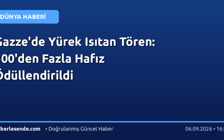 Gazze'de Yürek Isıtan Tören: 300'den Fazla Hafız Ödüllendirildi