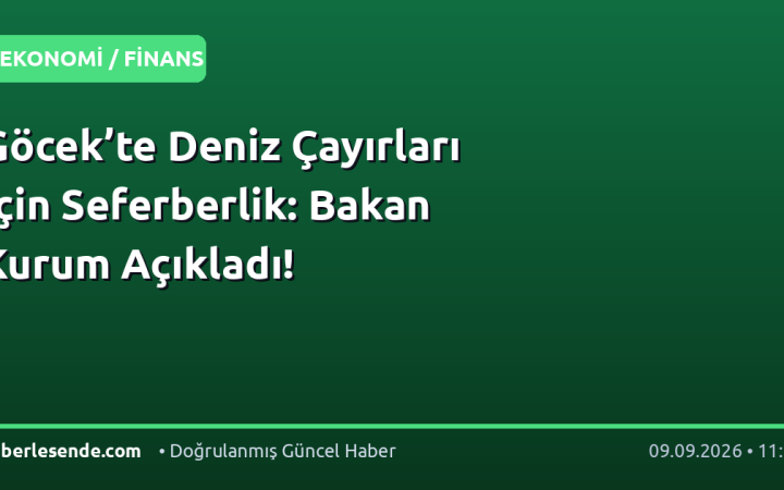 Göcek’te Deniz Çayırları İçin Seferberlik: Bakan Kurum Açıkladı!