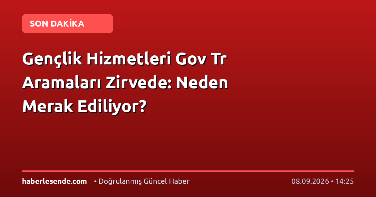 Gençlik Hizmetleri Gov Tr Aramaları Zirvede: Neden Merak Ediliyor?