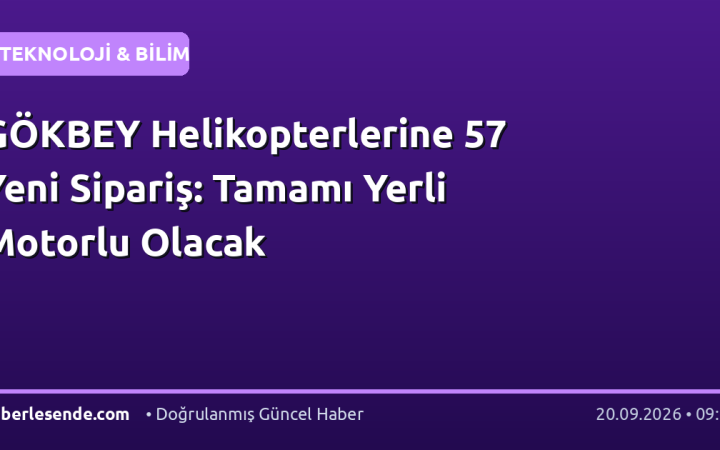 GÖKBEY Helikopterlerine 57 Yeni Sipariş: Tamamı Yerli Motorlu Olacak