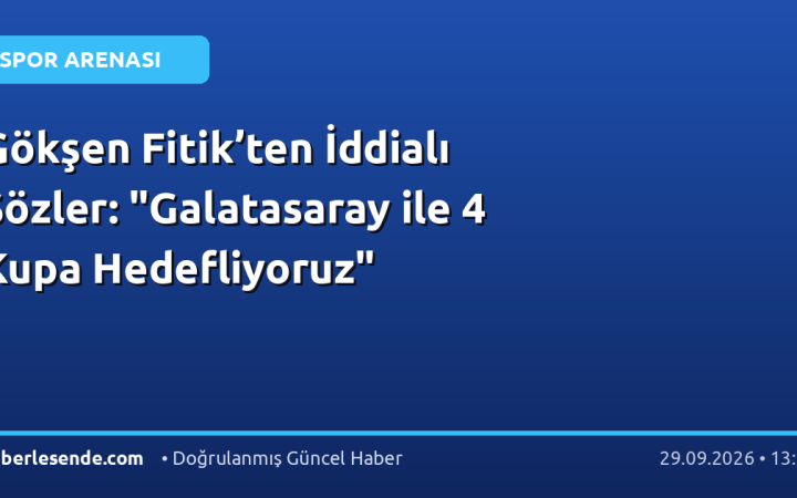 Gökşen Fitik’ten İddialı Sözler: "Galatasaray ile 4 Kupa Hedefliyoruz"