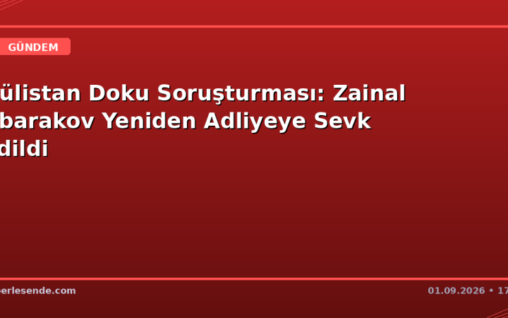 Gülistan Doku Soruşturması: Zainal Abarakov Yeniden Adliyeye Sevk Edildi