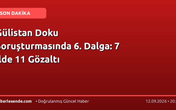 Gülistan Doku Soruşturmasında 6. Dalga: 7 İlde 11 Gözaltı