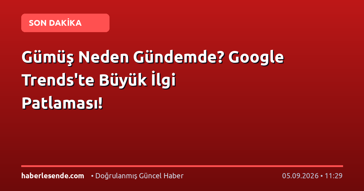 Gümüş Neden Gündemde? Google Trends'te Büyük İlgi Patlaması!