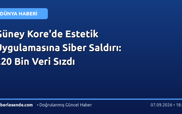 Güney Kore'de Estetik Uygulamasına Siber Saldırı: 220 Bin Veri Sızdı